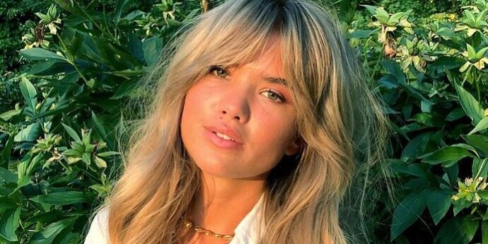 Curtain Bangs Long Hair Matilda Djerf